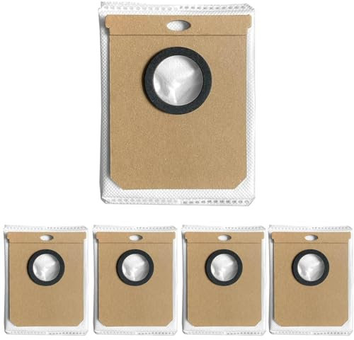 MIRTUX Kit di 5 sacchetti compatibile con Conga Home - Ricambi 5 sacchetti per Conga Home 10000, 8090 Ultra, 9090, L50, L60 SES e Haier H9+ da 2,5 L con base di auto-ovacciamento - Ricambi di qualità