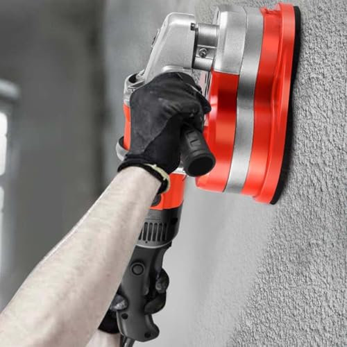 Amoladora de hormigón eléctrica profesional de mano de tres cabezales, pulidora sin polvo para renovación de suelos masilla, 2800 W, 0-2800 RPM, con 3 muelas de diamante de 4'' almohadilla d