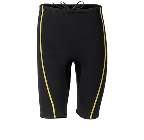 YGMNQAL Våtdräkt herr delad 1,5 mm våtdräkt kortärmad neoprenjacka anti-kall surfing dykarbyxor svart shorts (svart byxor, S)