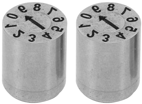 SHERCHPRY 2 Pièces Tampon Numéroté Métallique 0-9, Tampon Numérique Réglable, Acier Inoxydable Argenté, Numérotation Séquentielle, Positionnement Précis, pour Planning et Loisirs Créatifs