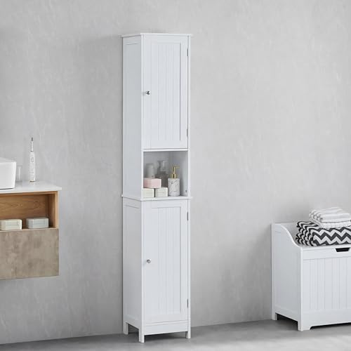 Bath Vida Priano - Armario de baño de pie de Madera, Color Blanco