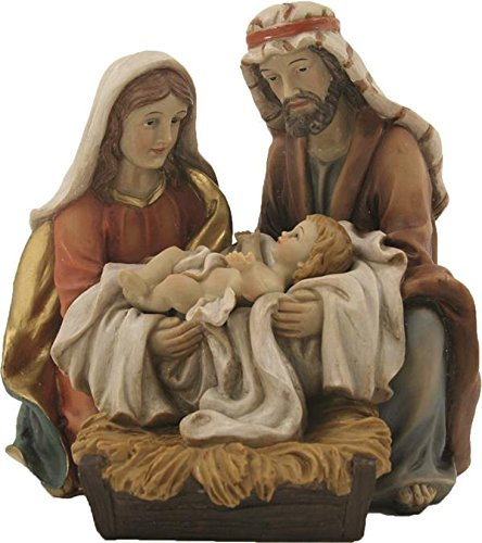 Krippenfiguren, Heilige Familie orientalisch, Block Höhe 13cm (44635093797)