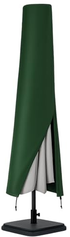 Parasol Covers Waterproof with Zipper (170 * 25 * 50 cm) - Parasol Covers Heavy Duty for Garden and Outdoor - Rip Proof, UV Protection and Weather Resistant Parasol Cover for Garden Umbrella (Green)