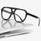 XUAN Herren Und Damen Lesebrille Groß Brille Mode Lesebrille Mit Sehstärke Schwarz/Grau Großer Rahmen Brillen Lesehilfe Sehhilfe Für Presbyopie (Color : Black, Size : +1.5)