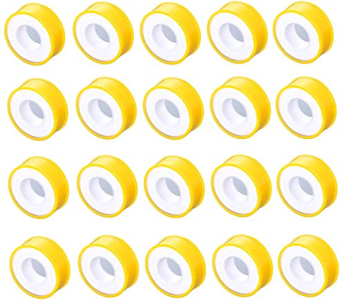 SHULLIN 6 rollos de 16 mm x 12 m PTFE cinta de sellado de teflón cinta de sellado de PTFE cinta de teflón cinta adhesiva impermeable para fontaneros