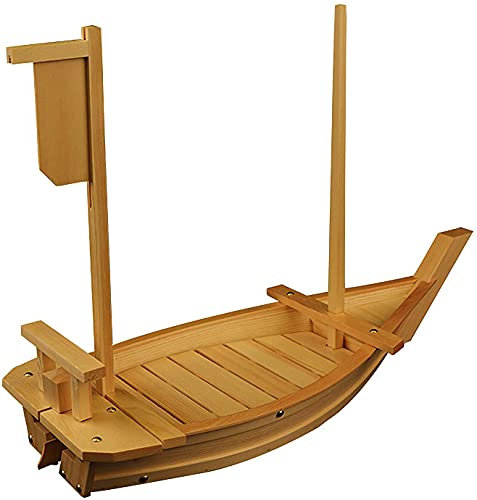 Bateau À Sushi Japonais, Plateau De Service En Bois Pour Sashimi, Bateau À Fondue, Assiette Détachable Pour Restaurant Ou Bateau D'affichage À Usage Domestique - Articles Pour La Restauration-50cm