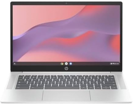 HP Chromebook 14a-nf0000sf Ordinateur Portable 14 FHD IPS, PC Portable (Intel Core i3-N305, RAM 8 Go, UFS 256 Go, Intel UHD Graphics, Chrome OS), Laptop Argent, Clavier AZERTY