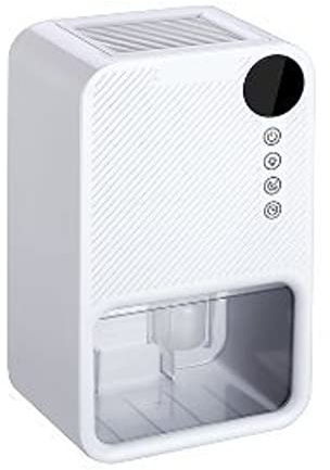 Pesderty Deshumidificador PortáTil de 1100 Ml, Absorbente de Humedad, Temporizador, Luz Colorida, Secador de Aire Silencioso para el Hogar, Dormitorio, BañO, Enchufe de la UE