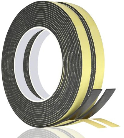 2 Piezas Goma Vitroceramica, Goma para Vitroceramica Alrededor, 1 junta para vitrocerámica, Cinta de Espuma Adhesiva Resistente al Calor para Encimeras de Cocina, Sellado Antihumedad y Antisuciedad