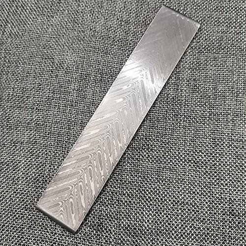 FTVOGUE Damaskus Stålklack, Högdensitetsmaterial för Skärembryo, 160 * 30 * 3 Mm för Gör-det-själv-entusiaster eller Hantverksprojekt (fjädermönster)
