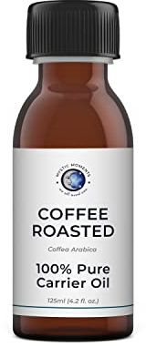 Mystic Moments | Coffee Roasted Carrier Oil 125ml - Pure & Natural Oil Perfect For Hair, Face, Nails, Aromatherapy, Massage and Oil Dilution Vegan GMO Free