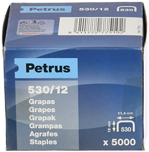 PETRUS 77510 - Caja 5000 ud. grapas cobreadas modelo 530/12 mm