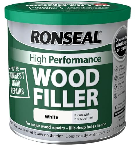 Ronseal RSLHPWFW37K High Performance Wood Filler, White, 3.7 kg