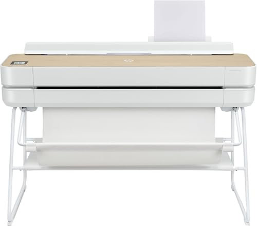 HP DesignJet Studio Wood Großformatdrucker, 36 Zoll, bis zu A0, mobiles Drucken, Wi-Fi, Gigabit Ethernet, Hi-Speed USB 2.0, 1 Jahr Garantie (5HB14A)