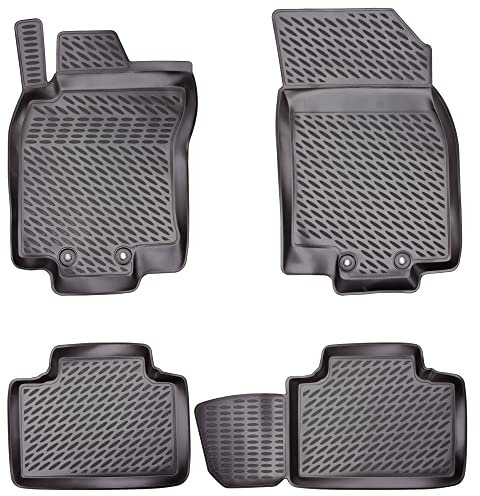 Elmasline 3D Gummimatten Set für Opel Astra H (2004-2009) | Extra hoher Rand | Fußmatten