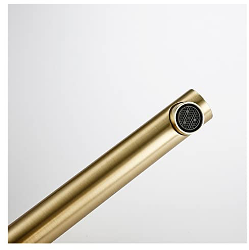 ASDFGHJK KANGYEBAIHUODIAN Brass Single Hole Single Manilla Cubierta montada Cuenca Hot y Frío Fregadero Fregajos de baño (Color : 1)