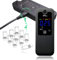 iBACheck Digitaler Wiederaufladbarer Alkoholtester Promillester mit abnehmbarem Akku & geringem Stromverbrauch. Promillemessgerät Alkoholtest mit 10 Mundstücken & LED-Anzeige
