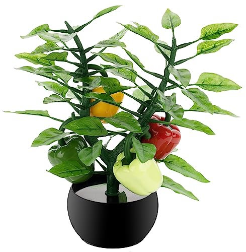 Organise & Decorate Your Dining Table & Kitchen Worktop with Our 6 in 1 Product: Moulded Decorative Fake Plant, Seasoning Organiser, & 4 Salt & Pepper Shakers