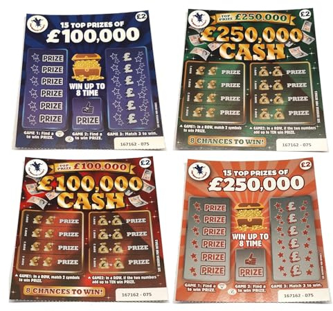 1x Joke Scratch Card ~ Funny Novelty Gag ~ Trick Your Friends ~ Winning Lottery Ticket (Red)