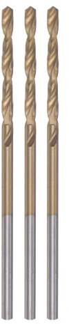 sourcing map 3pcs Twist Drill Bits 1.6mm Titanium Coated (HSS-E) M42 High Speed Steel 8% Cobalt Straight Shank for Stainless Steel Aluminum Alloy Metal