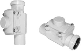 Senkrecht Rückstauklappe Ø DN 50, 75 Rückstauverschluss Rattenschutz für HT - KG Rohre Rückschlagklappe abwasser (DN-75 Senkrecht)