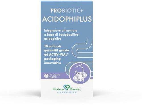Prodeco Pharma PROBIOTIC+ ACIDOPHIPLUS 30 Capsule - Integratore Alimentare a Base di Lactobacillus Acidophilus Indicato Per Favorire il Fisiologico Equilibrio della Flora Intestinale