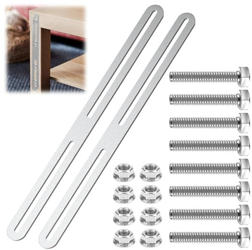 Fiotha Soporte de Valla para Buzón, Kit de Montaje para Buzones en Vallas o Cancelas, 2 Piezas Juego de Fijación para Buzón de Valla, 280 x 24 mm, para Buzones de Correos en Vallas, Plata