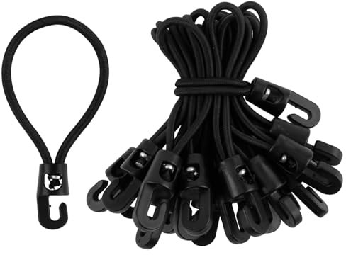 20 Pièces Tendeurs Elastiques avec Crochets 10 cm, Tendeur en Caoutchouc Sandow Tension Sangle Elastique avec Crochet en Spirale Tendeur de Bâche pour Bache Tentes de Camping Filets Bagages