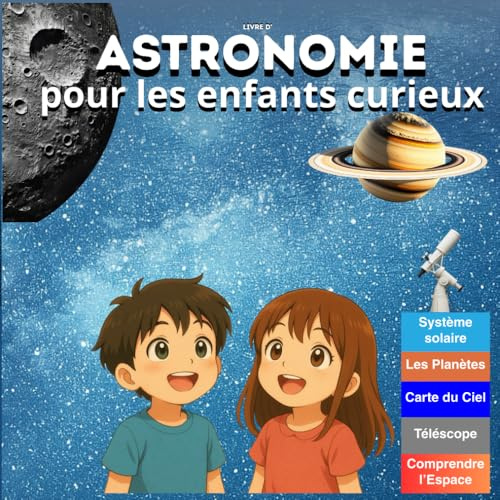 Livre d'Astronomie pour les enfants curieux: Encyclopédie éducative pour enfant de 5 à 12 ans qui aide à comprendre l'Espace, les planètes , l'Univers et les étoiles.