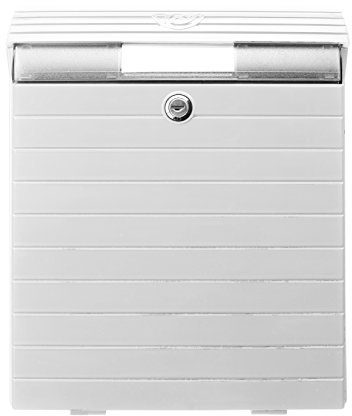 TATAY Buzón Grande de Exterior, de Plástico ABS, Muy Resistente, estanco y con Capacidad idónea para periódicos y revistas, Color Blanco, Medidas 30.5 x 12.8 x 38.8 cm