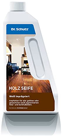 Dr. Schutz Holzseife weiß 750 ml | Reinigung und Pflege von weißem Holzboden und Korkboden | Holzbodenseife | Holzboden Reiniger auf Seifenbasis | Holzseife natur | Parkett Seife | Holzseife Parkett