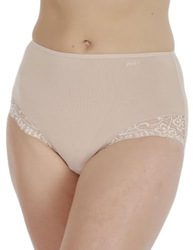 JANIRA Lot de 2 slips maxi en dentelle - L - Dune