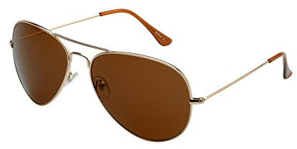 Ravs Fliegerbrille Sonnenbrille Pilotenbrille Gold XXL Gläser inklusive Softbag Top Gun Style