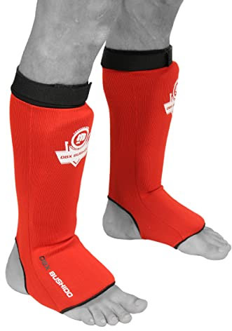 DBX BUSHIDO SPORT Schienbeinschoner Kickboxen - Schienbeinschoner Herren - Effektives Training für Der Kickboxer - Kickboxen Schienbeinschützer für Kampfsport - Kickboxen Zubehör