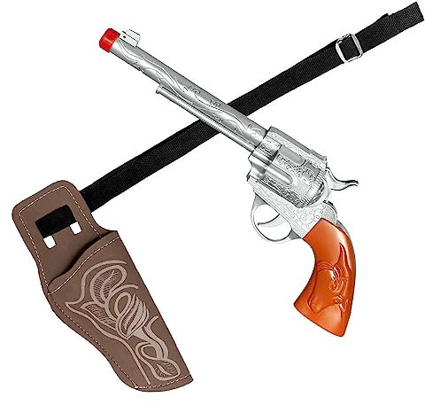 Boland 54384 - Cowboy-Set, Pistole und Gürtel mit Halfter, Kostüm Zubehör für Karneval und Mottoparty, Accessoire für Faschingskostüme