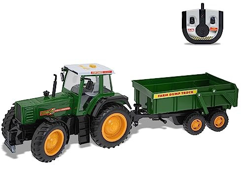 Teorema 67939 - Ferngesteuertes Spielzeug-Traktor mit Klappanhänger, wiederaufladbarer Akku und Fernbedienung