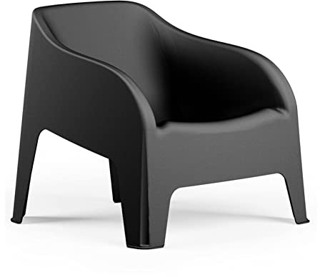 MONDO VIRO Sillón de resina para exteriores – Diseño elegante, resistencia extrema y comodidad sin igual (antracita)