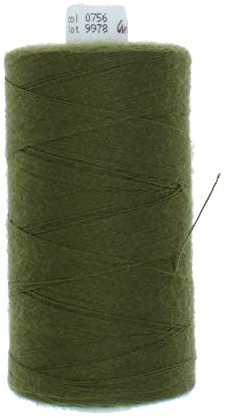 Ariadna TALIA (756 - Vert olive) - 1000 m - Fil à coudre en polyester pour boutonnières - Fil décoratif pour jeans - Épaisseur 30