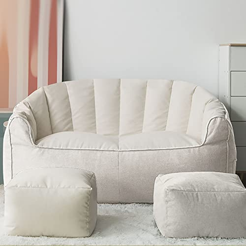 BOGDTF Nuevo sofá Perezoso Doble puf, Adecuado para jardín, Sala de Estar, Dormitorio, Beige