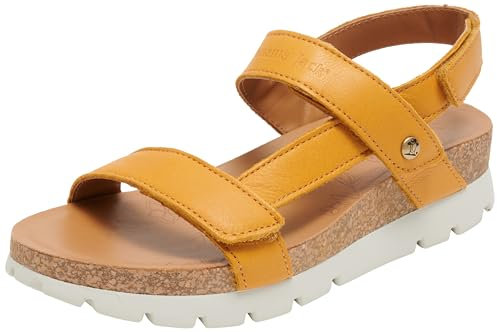 Panama Jack Damen Selma Flat Sandal, Ocre B22, 42 EU