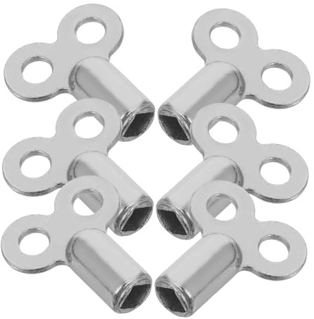 Veemoon 6pcs Radiator Vent Keys Square Plumbing Tool for Bleeding Air from Home Radiator Durable Lightweight and Portable for Efficient Maintenance