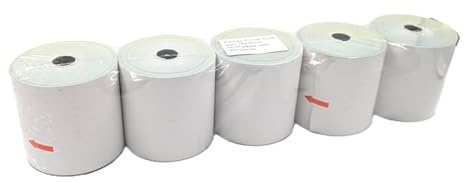 10 Rolls x 2Ply Non-Thermal Carbonless Kitchen Printer Paper Till Roll 76mm x 76mm | Dot Matrix, POS, EPOS, Cash Register Machine Rolls – BPA-Free