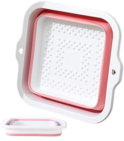 JINGLING Baignoire de pieds - Lavabo pliable grand format avec antidérapant et 168 points convexes de massage pour salle de bain et nettoyage