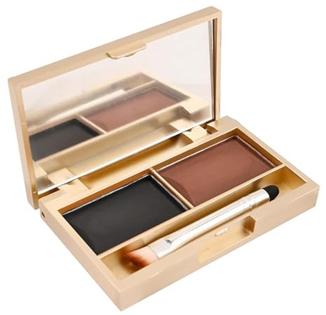 LAKPYN Kit Di Polvere Per Sopracciglia,Palette Di Trucco Per Sopracciglia Impermeabile a 2 Colori Pers Definire e Riempire Le Sopracciglias