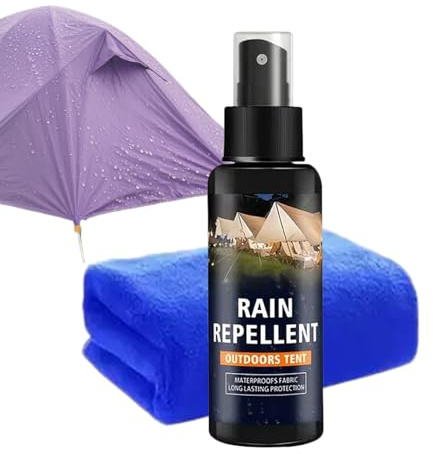WJnflQN Spray impermeabilizante de lona | Solución impermeable de 100 ml | con toalla a prueba de aceite, spray impermeabilizante para equipo de camping, para zapatos, chaqueta, tienda, botas, tenis
