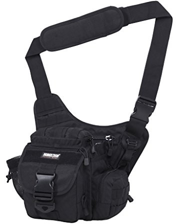 Seibertron Múltiples Funciones Táctico Messenger Bag Bolsos Hombre de Mensajero al Hombro de Bandolera Multifuncional de Tela de Lona para Viaje Negro