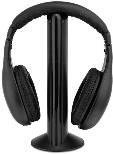 TEMPO DI SALDI MH2001 - Cuffie Stero Wireless Senza Fili Cuffia Stereo Per Pc Game Player DVD TV MP3, Nero