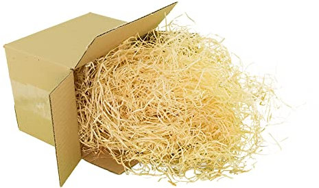 Holzwolle * Füllmaterial * für Geschenkkorb * für Lebensmittel geeignet * heimische Fichten PEFC-Zertifiziert * naturbelassen * für Deko und Geschenkkörbe (100g)