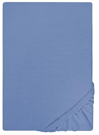 Traumhaft Schlafen - Castell - Markenbettwäsche 0077113 Spannbetttuch Jersey Stretch 1x 180x200 cm - 200x200 cm, blau