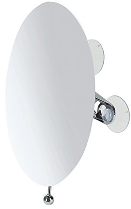 möve Mirrors Spiegel oval mit 5fach Vergrößerung und Saugnäpfen 15 x 20 cm aus Edelstahl, silver